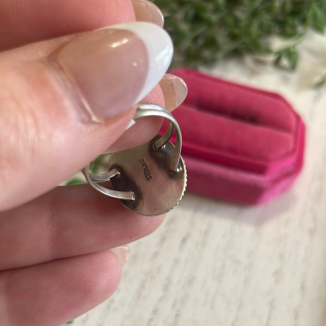 Navajo Sterling Silver & White Buffalo Ring